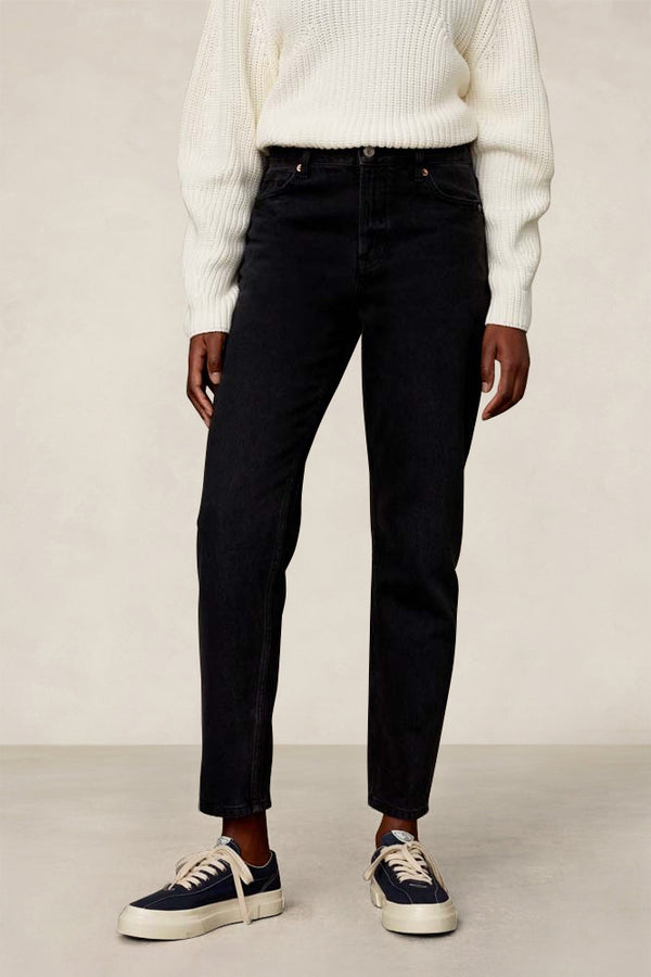CAROLINE CROPPED | ECO RECYCLED BLACK WORN