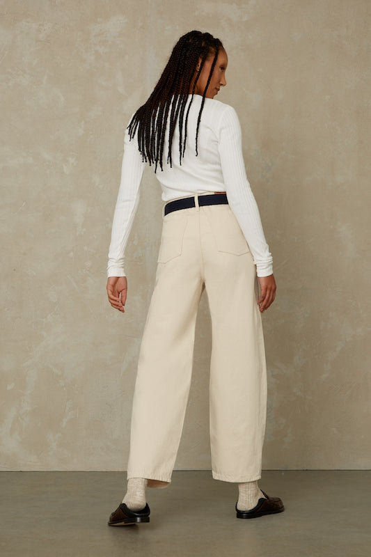 LEILA CROPPED | CLEAN RECYCLED ECRU