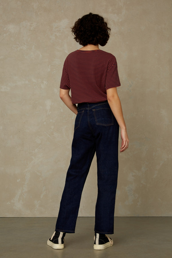 AMABEL | FINE STRIPE TERRACOTTA