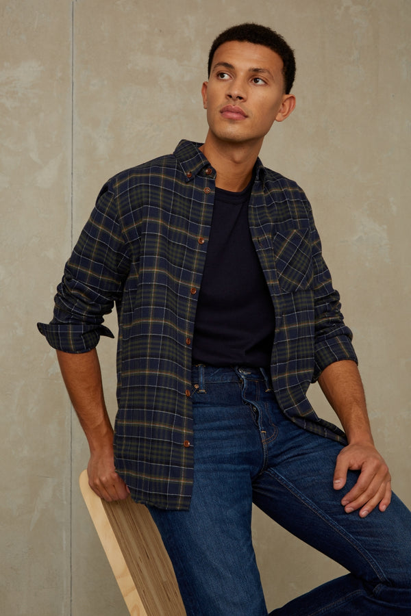 ENDA POCKET | BRUSHED DEEP FOREST CHECK