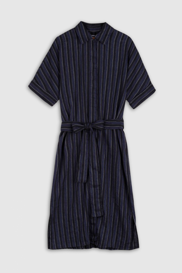 DIONE | BLUE LINEN STRIPE