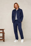 MARTIN | WORKER BLUE LINEN MIX