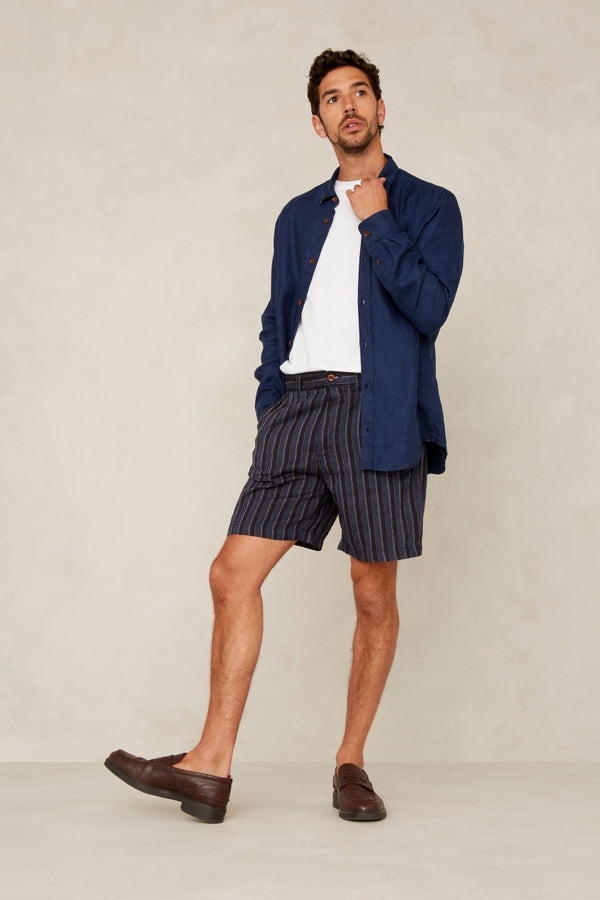 CRONUS | BLUE LINEN STRIPE