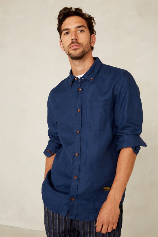 ENDA POCKET | WORKER BLUE LINEN