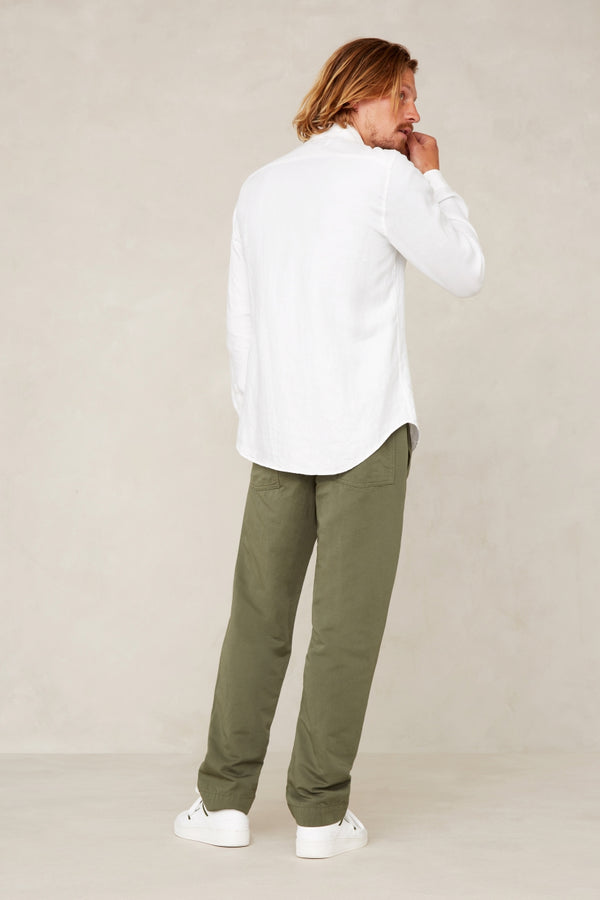 ENDA POCKET | OPTICAL WHITE LINEN