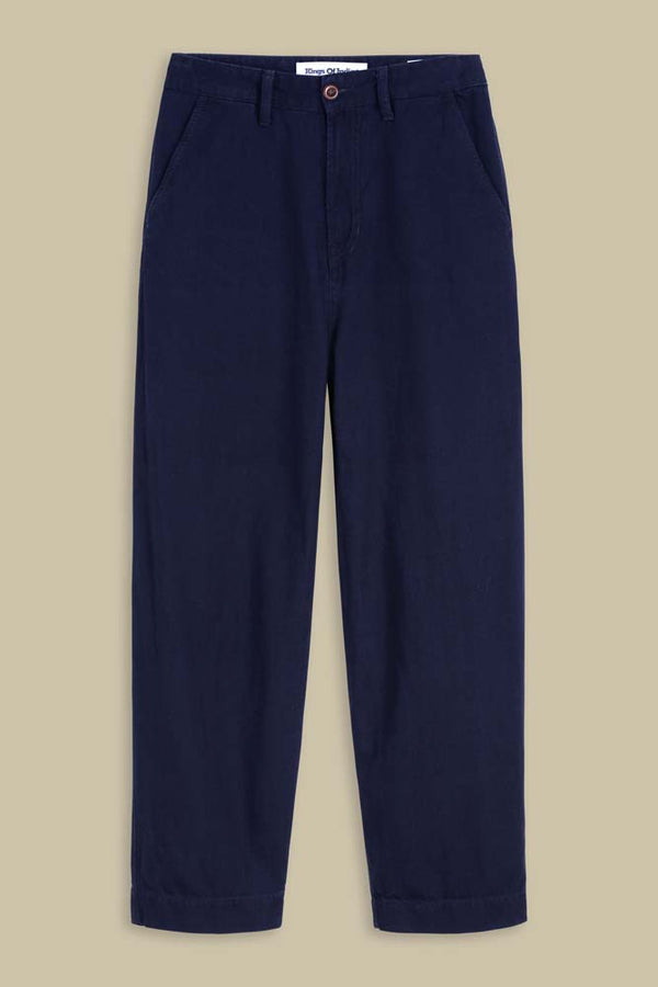 LEILA CROPPED | INDIGO CRINKLE