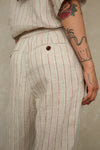 LOURDES | LINEN STRIPE RED