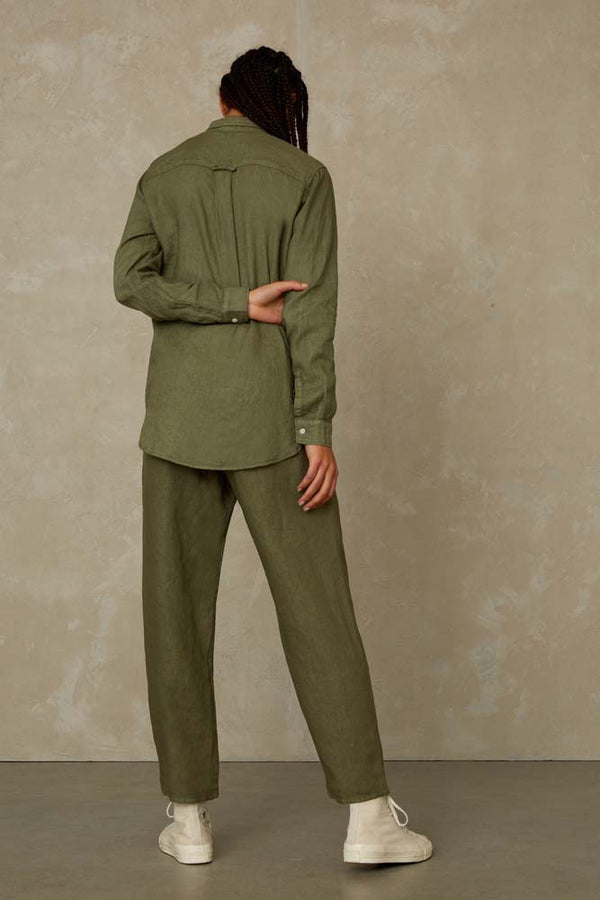 LOURDES | LEAF GREEN LINEN