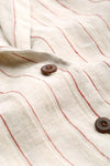 ATHALIE SHORT SLEEVE | LINEN STRIPE RED