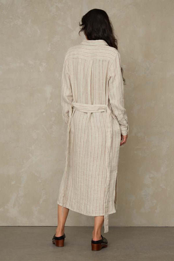 MAGGY | LINEN STRIPE RED
