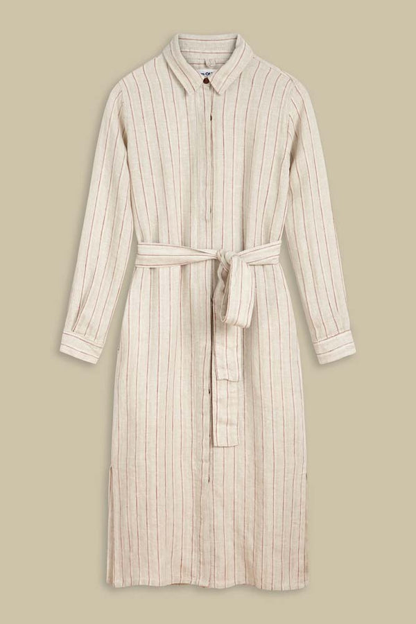 MAGGY | LINEN STRIPE RED