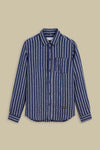 ENDA POCKET | LINEN NAVY STRIPE