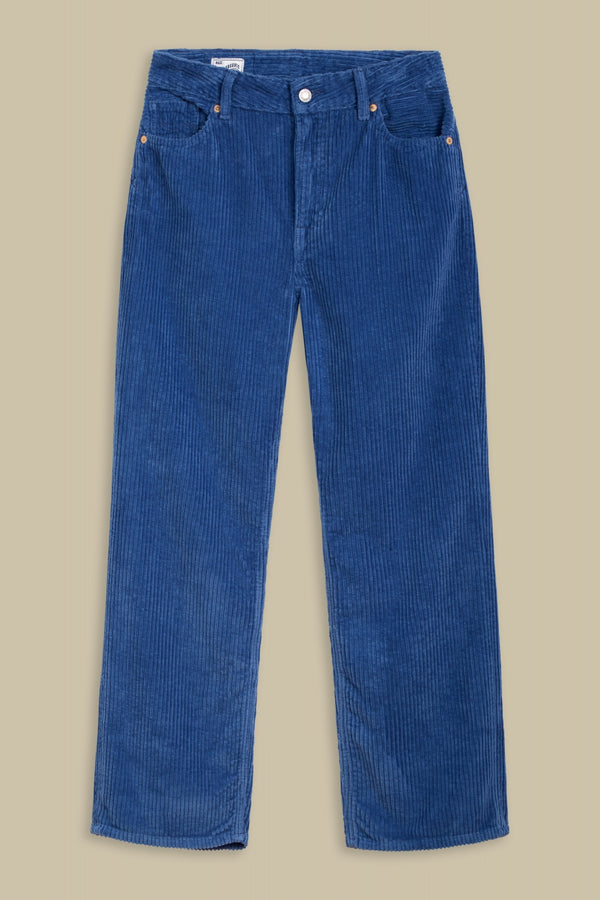 LIORA CROPPED | MID BLUE CORD