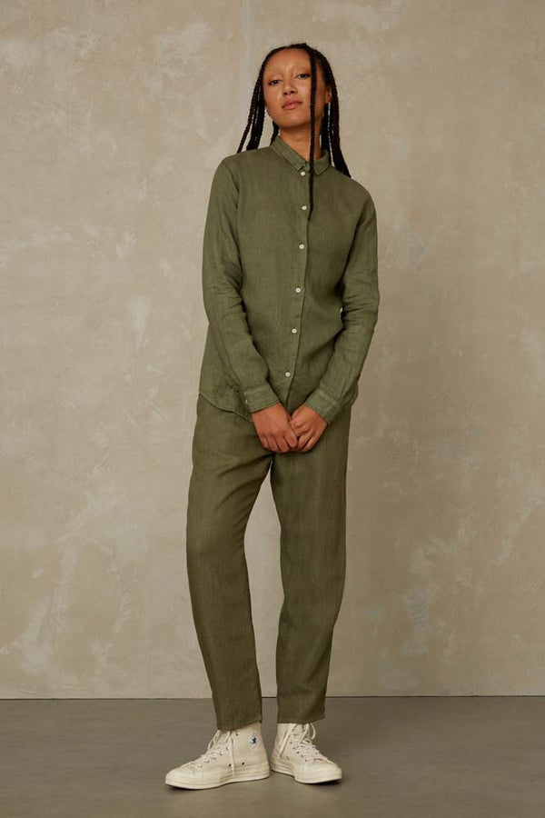 TAJA | LEAF GREEN LINEN
