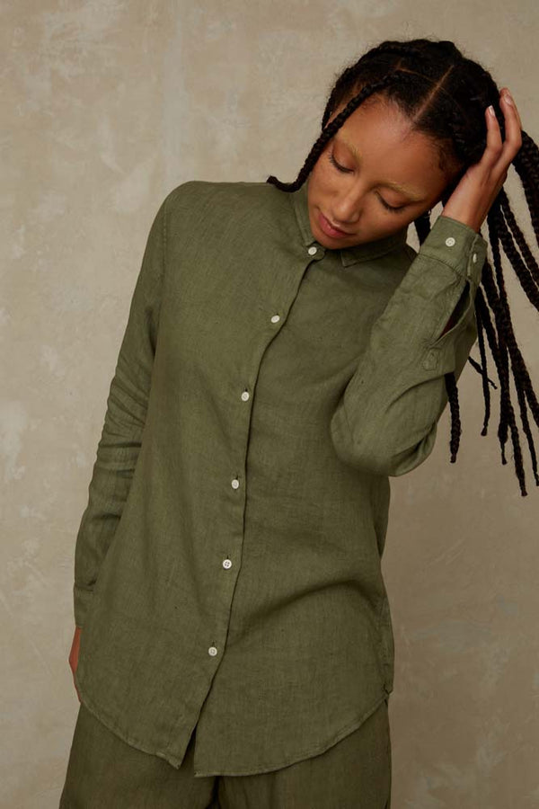 TAJA | LEAF GREEN LINEN