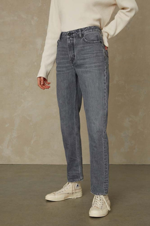 CAROLINE CROPPED | CLEAN CARSON FLINTSTONE GREY WORN