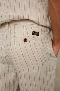 CRONUS | LINEN STRIPE RED