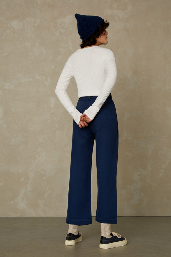 DARIA CROPPED | WORKER BLUE
