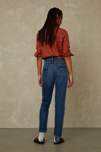 CAROLINE CROPPED | CLEAN BLUE WORN REFIBRA