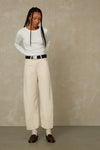 LEILA CROPPED | CLEAN RECYCLED ECRU