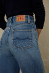 LIORA CROPPED | ECO HOLO VINTAGE LIGHT BLUE