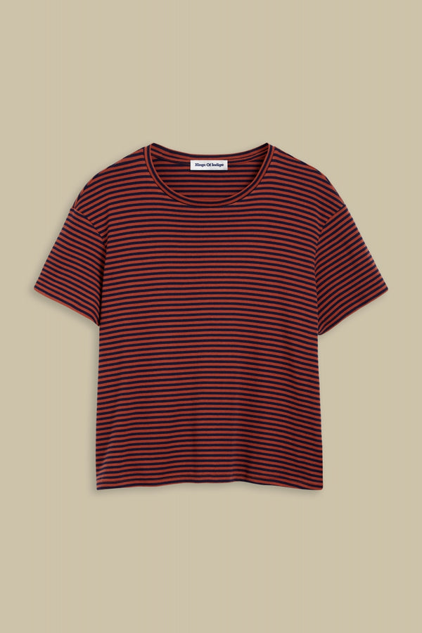 AMABEL | FINE STRIPE TERRACOTTA