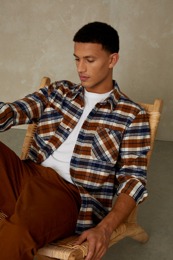 JUNTOKU | CINNAMON BRUSHED CHECK