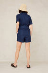 JANELLE PLAYSUIT | WORKER BLUE LINEN