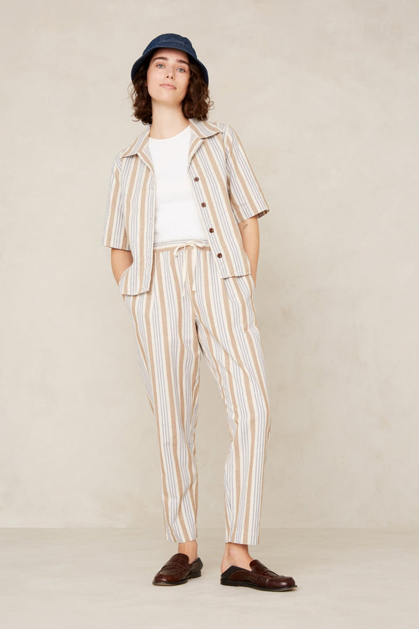 LOURDES | ECRU HEMP STRIPE