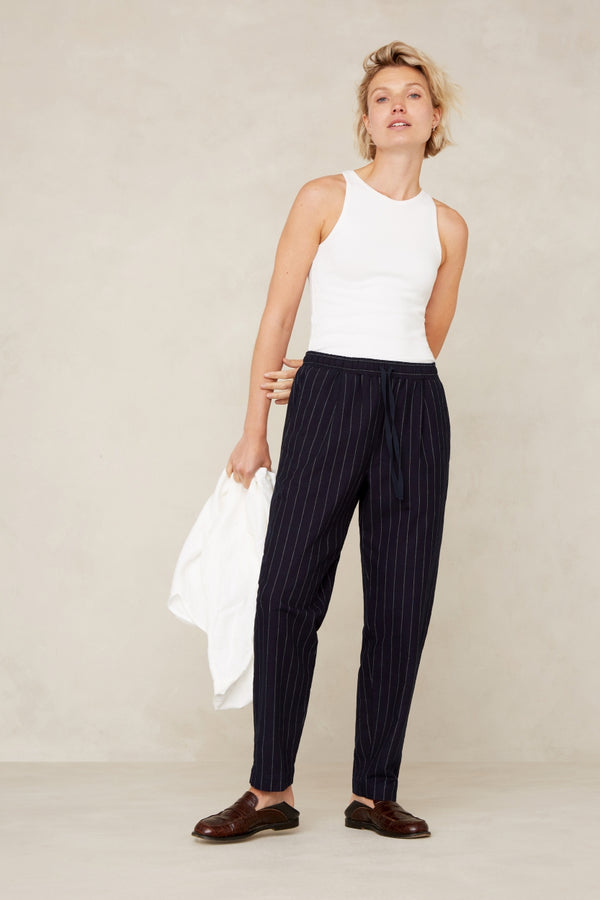 LOURDES | INDIGO STRIPE HEMP