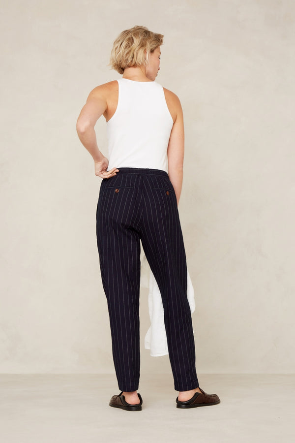 LOURDES | INDIGO STRIPE HEMP