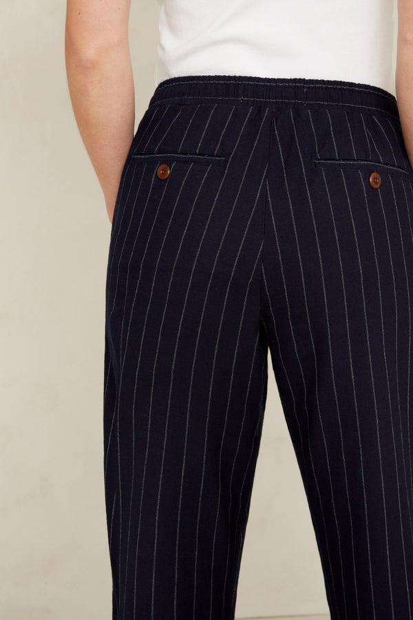 LOURDES | INDIGO STRIPE HEMP