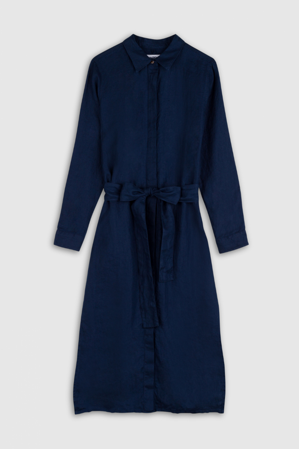 MAGGY | WORKER BLUE LINEN