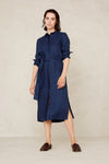 MAGGY | WORKER BLUE LINEN