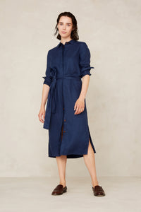 MAGGY | WORKER BLUE LINEN