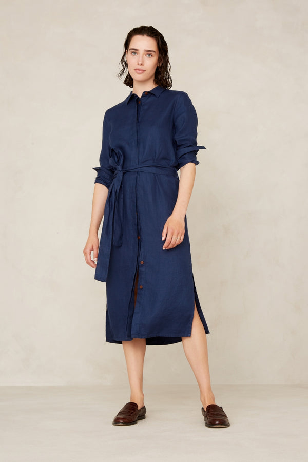 MAGGY | WORKER BLUE LINEN