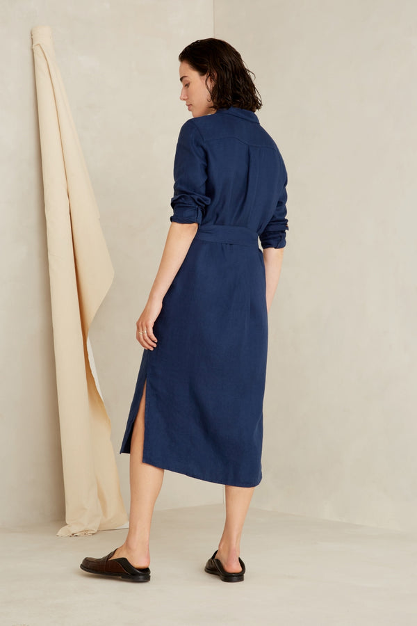 MAGGY | WORKER BLUE LINEN