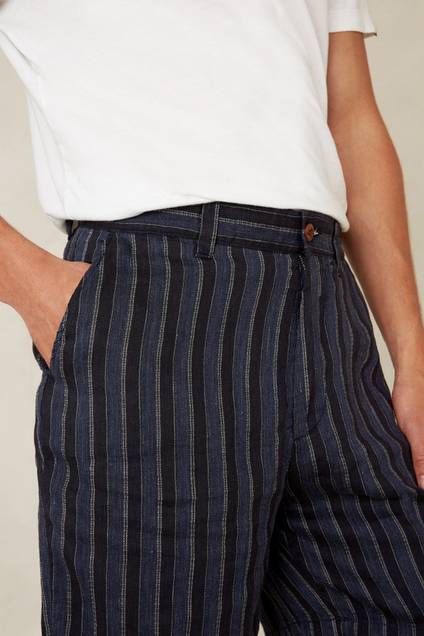 CRONUS | BLUE LINEN STRIPE