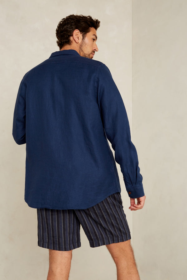 ENDA POCKET | WORKER BLUE LINEN