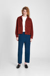 DARIA CROPPED | INDIGO HERRINGBONE