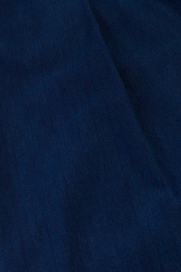 DARIA CROPPED | INDIGO HERRINGBONE
