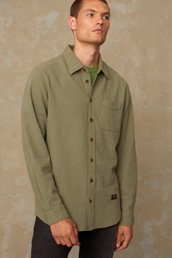 ENDA POCKET | SEERSUCKER LODEN GREEN