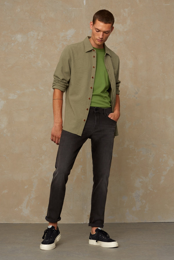 ENDA POCKET | SEERSUCKER LODEN GREEN