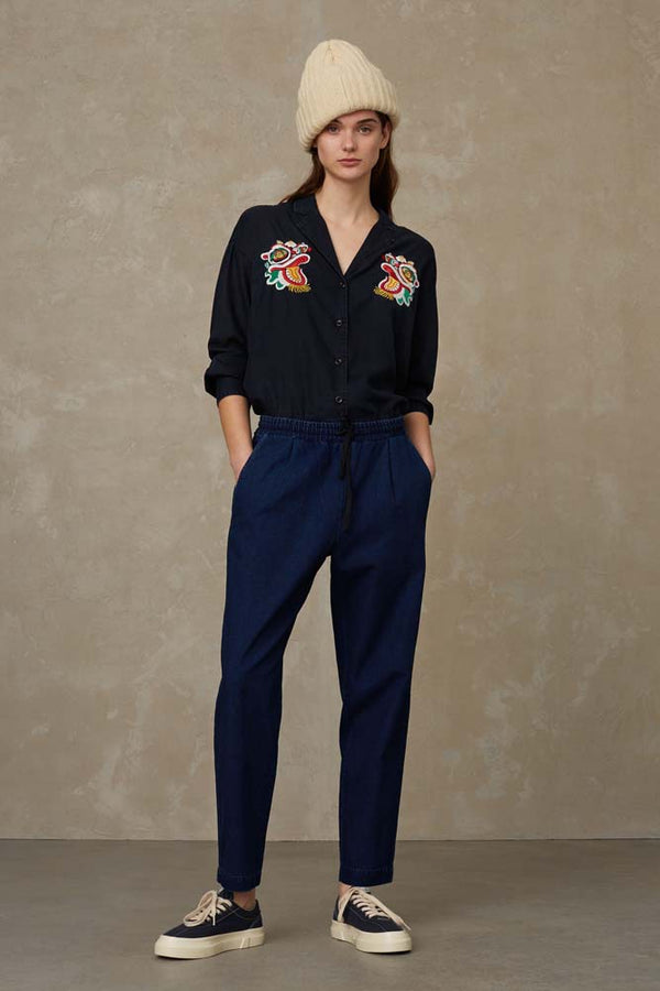 LOURDES | INDIGO CRINKLE