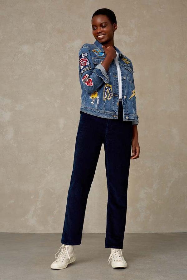 CAROLINE CROPPED | DARK INDIGO CORD