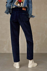 CAROLINE CROPPED | DARK INDIGO CORD