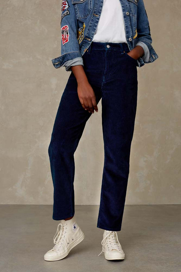 CAROLINE CROPPED | DARK INDIGO CORD