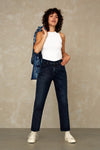CAROLINE CROPPED | CLEAN XAVIER BLUE BLACK