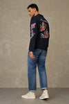BARD | BLUE BLACK TENCEL EMBROIDERY