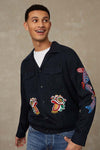 BARD | BLUE BLACK TENCEL EMBROIDERY